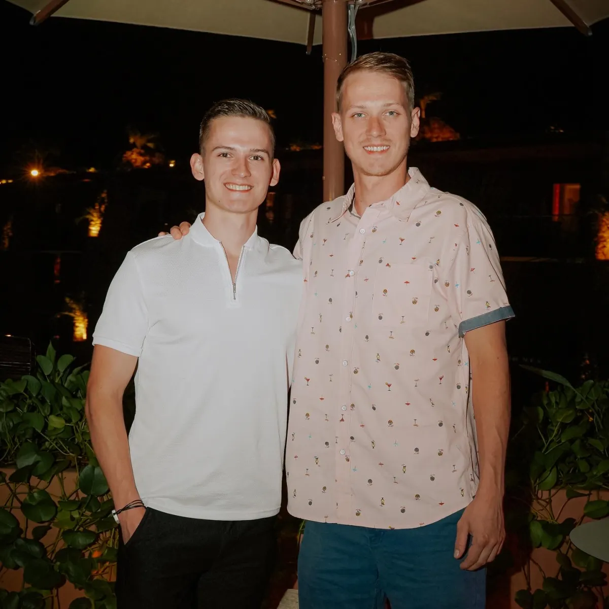 Josh Collier with his brother